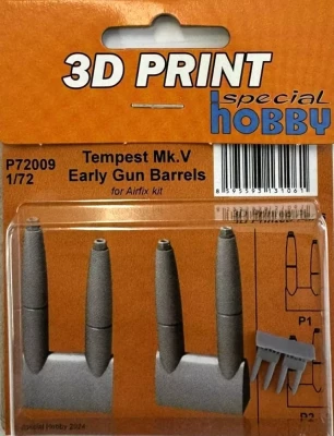 CMK P72009 Tempest Mk.V Early Gun Barrels (AIRF) 3D Pr. 1/72