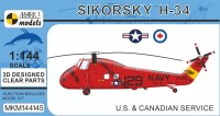 Mark 1 Model MKM144145 1/144 Sikorsky H-34 (US & Canadian Service) 1/144