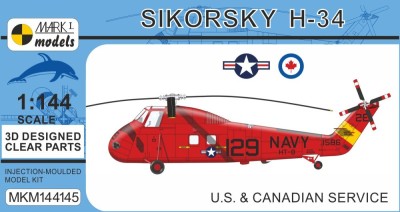 Mark 1 Model MKM-144145 1/144 Sikorsky H-34 (US &amp; Canadian Service) 1/144