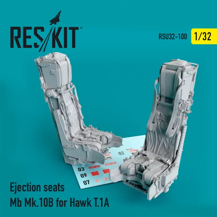 Reskit RSU32-100 Ejection seats Mb Mk.10B for Hawk T.1A 3D 1/32