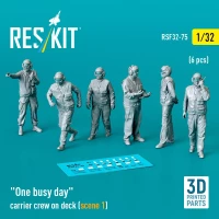 Reskit F32075 One busy day carrier crew on deck (scene 1) 1/32