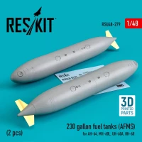 Reskit U48279 230 gallon fuel tanks AFMS (2 pcs.) 1/48