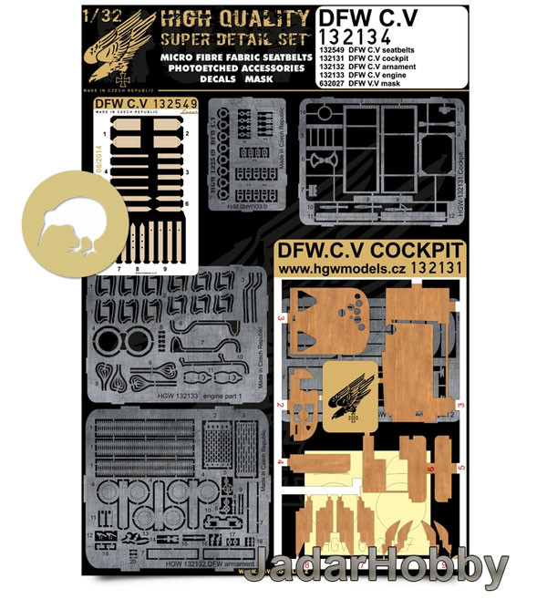 HGW 132134 DFW C.V - Super Detail Set 1/32