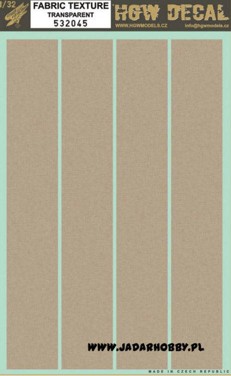HGW 532045 Fabric Texture - Transparent декаль 1/32