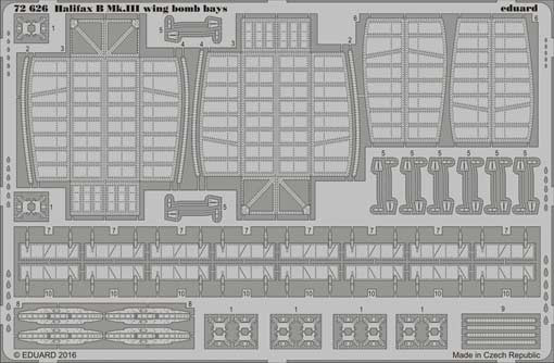 Eduard 72626 Halifax B Mk.III wing bomb bays 1/72