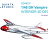 Quinta studio QD48337 DH Vampire F.3 (Airfix) 1/48