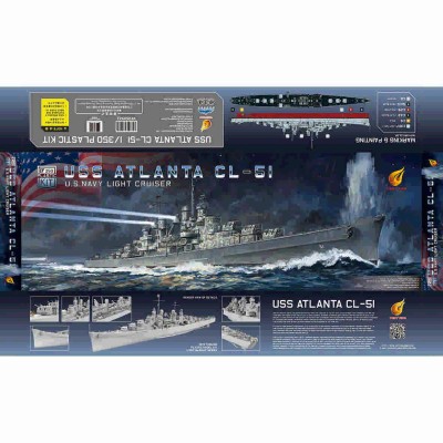Very Fire VF350922DX Американский лёгкий крейсер CL-51 «Atlanta» (супер-набор) 1/350