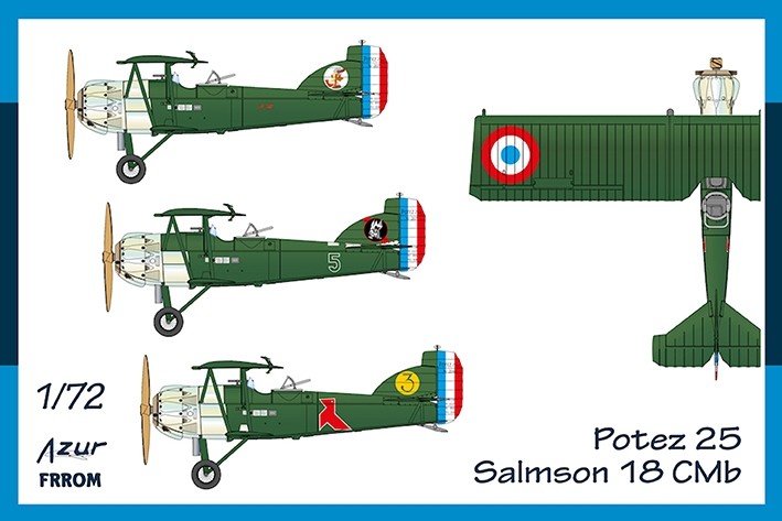 Frrom-Azur FR0054 Potez 25 Salmson 18 CMb Based on the Azur-Frrom /Special Hobby models, with characteristic Salmson 18 CMb engine and enlarged vertical stabilizer 1/72