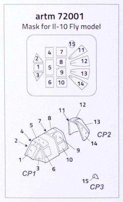 Fly model M7201 Mask for Ilyushin IL-10 (Fly model) 1/72