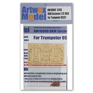 Artwox Model AW10008 DKM Zerstorer Z-25 1944 wooden sheet 1:350