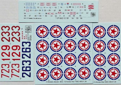 HM Decals HMD-48038 1/48 Decals MiG-15 Russian Aces in Korea War Pt.3