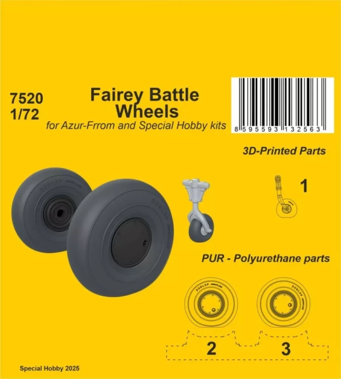CMK SP7520 Fairey Battle wheels (SP.HOBBY) 1/72
