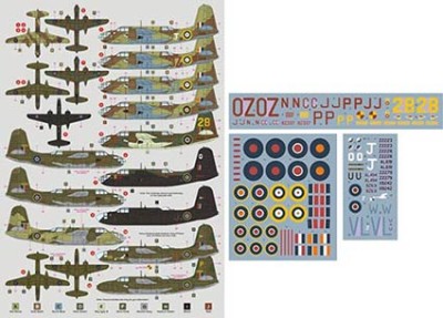 Dk Decals 72064 Boston Mk.III/V in RAF and SAAF (12x camo) 1/72