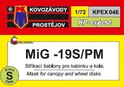 Kovozavody Prostejov EX046 Canopy&amp;wheel mask MiG-19S/PM 1/72