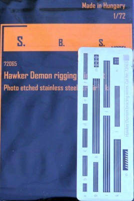 Sbs Model 72065 Hawker Demon rigging wire PE set (AIRFIX) 1/72