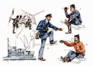 CMK F72185 U-VII Atlantic version Gun-Crew for 3,7cm Flak Crew 3 fig 1/72