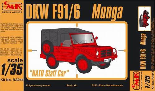 CMK RA044 DKW F91/6 Munga NATO Staff Car 1/35