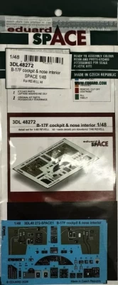Eduard 3DL48272 B-17F cockpit&amp;nose interior SPACE (REV) 1/48