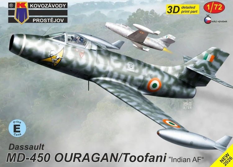 Kovozavody Prostejov 72528 MD-450 Ouragan/Toofani Indian AF (3x camo) 1/72