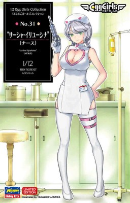 Hasegawa 52336 Фигурка девушки, Egg Girls Collection No.31 “Sasha Ilyushina” (NURSE) (Limited Edition) 1/12