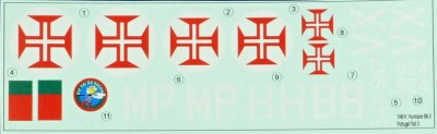 LF Model C48152 Decals H.Hurricane Mk.II over Portugal Pt. II 1/48
