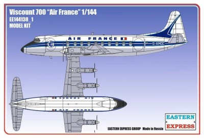 Восточный Экспресс 144138-1 Viscount 700 Air France (Limited Edition) 1/144