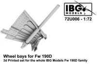 IBG Models U7206 Wheel bays for Fw 190D family (3D-Printed) 1/72