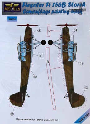 LF Model M4836 Mask Fiesler Fi 156B Storch (TAM/ESCI) 1/48