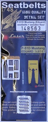 HGW 148563 Seatbelts P-51D Mustang&amp;wooden floor (laser) 1/48