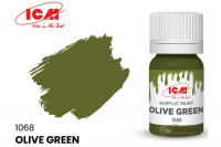 ICM C1068 Оливковый(Olive Green), краска акрил, 12 мл