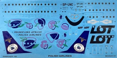 BOA Decals 44131 Embraer ERJ-195 LOT (REV) 1/144