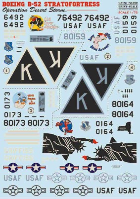 Print Scale C72459 B-52 Stratofortress Desert Storm (wet decal) 1/72