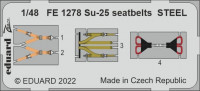 Eduard FE1278 Su-25 seatbelts STEEL (ZVE) 1/48