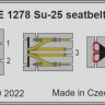 Eduard FE1278 Su-25 seatbelts STEEL (ZVE) 1/48
