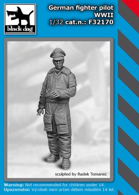 Black Dog F32170 German fighter pilot WWII 1/32