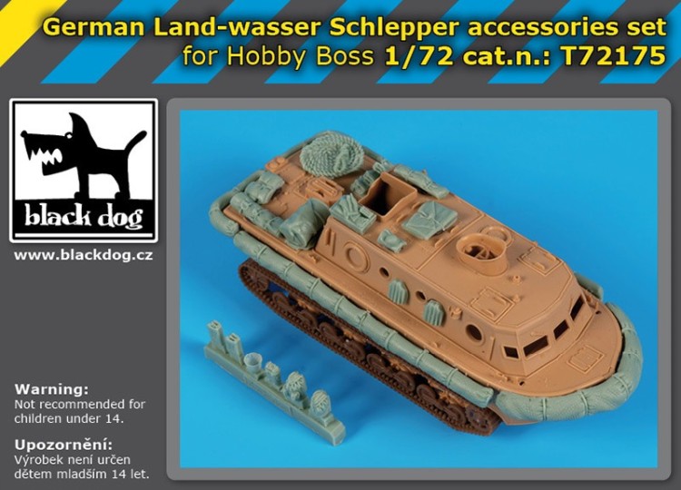 Black Dog T72175 Land-Wasser-Schlepper (LWS) accessories set f(designed to be used with Hobby Boss kits) 1/72