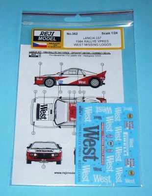 Reji Model 362 Lancia 037 Rallye Ypres 1984 West missing l. 1/24