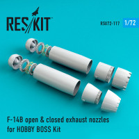 Reskit RSU72-0117 F-14 (B\D) open & closed exhaust nozzles for HOBBY BOSS Kit 1/72