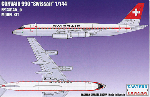 Восточный экспресс 144145-5 Авиалайнер CV990 SWISSAIR 1/144