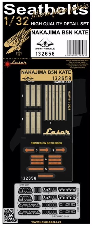 HGW 132658 Seatbelts Nakajima B5N Kate (laser) 1/32