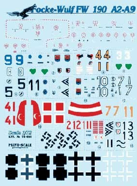 Print Scale 72-002 FW 190А2-А9 1/72