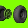 Lf Model 3D4821 Mustang's weighted wheels - oval tread 1/48