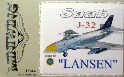 Miniwing MINI055 Saab J-32 'LANSEN' 1/144