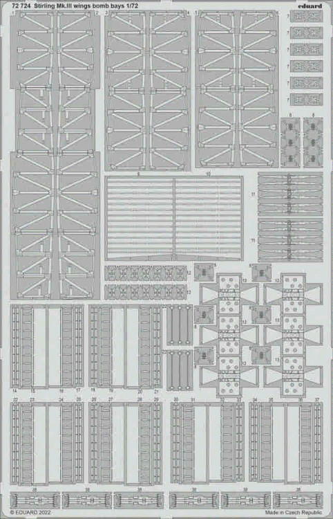 Eduard 72724 SET Stirling Mk.III wings bomb bays (ITA) 1/72