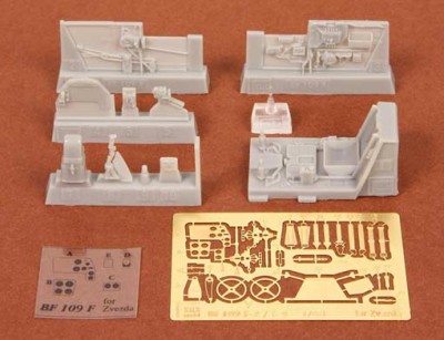 Sbs Model 48042 Bf-109F-2/F-4 cockpit set 1/48