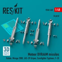 Reskit 48460 Meteor BVRAAM missiles (4 pcs.) 1/48
