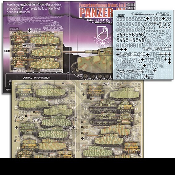 Echelon FD AXT351023 LSSAH Pz.Kpfw.IV Ausf.Gs & Ausf.Hs in Kursk & Italy 1/35