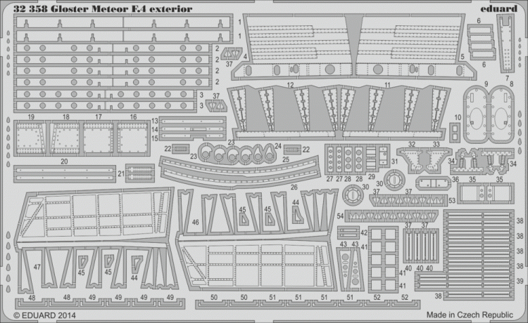 Eduard 32358 Gloster Meteor F.4 exterior 1/32
