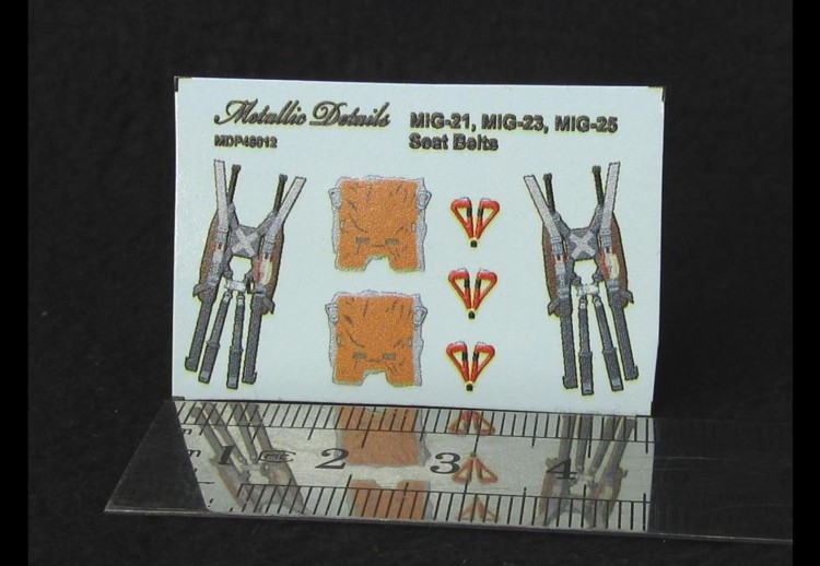 Metallic Details MDP48012 Mikoyan MiG-21, MiG-23, MiG-25 seat belts 1/48