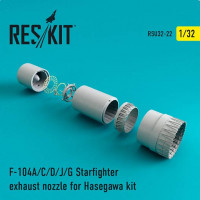 Reskit RSU32-0022 F-104 Starfighter A/C/D/J/G exh.nozzle (HAS) 1/32